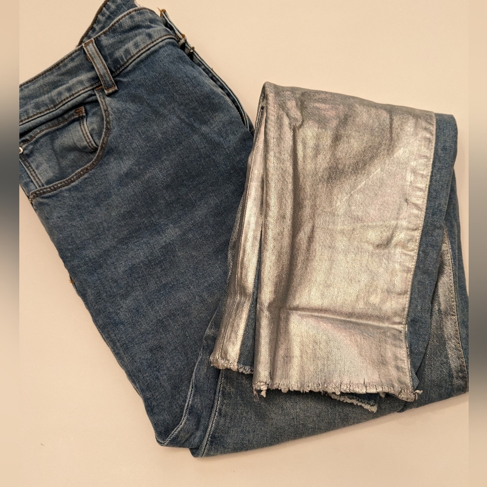 Zara jeans  metalic